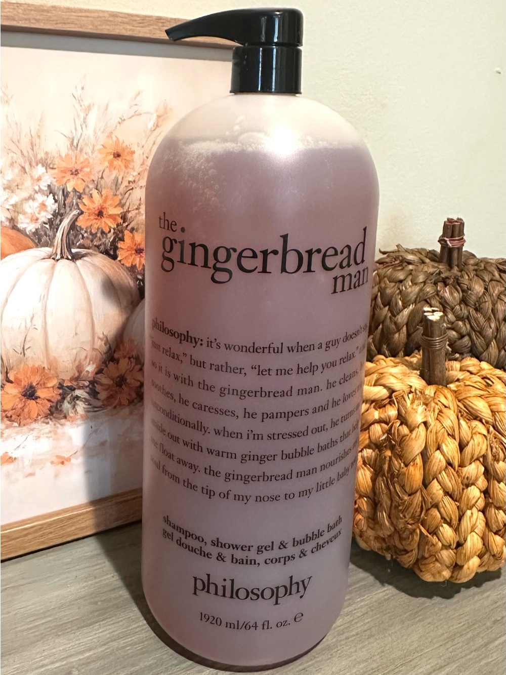 Philosophy Gingerbread Man 3-in-1 Shampoo Shower Gel Bubble Bath 64 fl oz